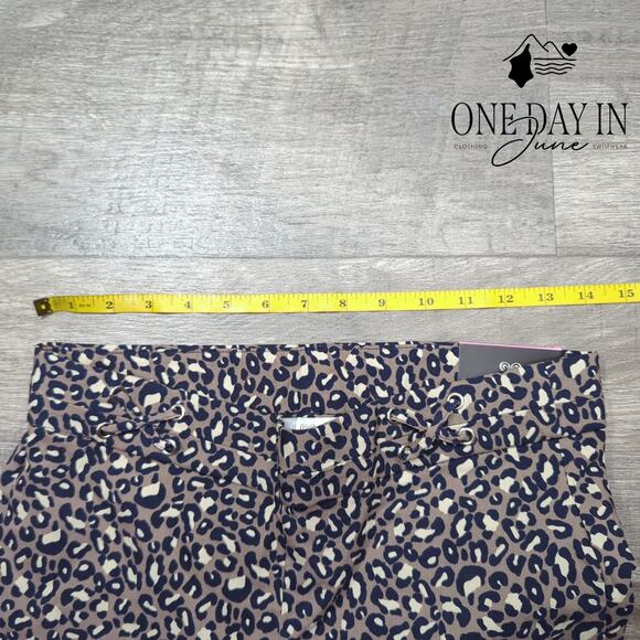 Rafaella Leopard Print Capri Pants Size 6 - Picture 3 of 6